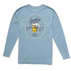 Men's Southern Proper SERVED COLD LONG SLEEVE TEE size S NWT Cotton Crew Neck